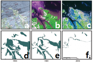 Tidal flats over time